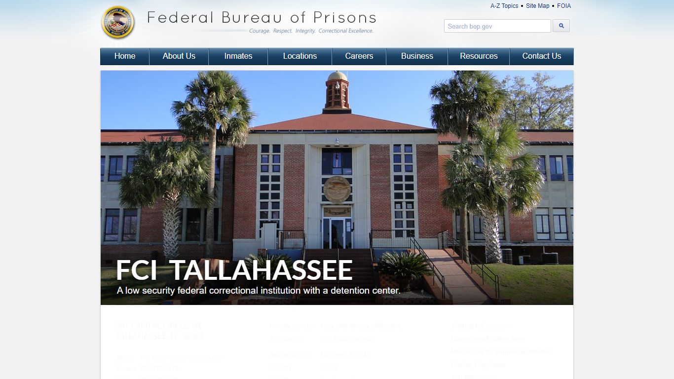 FCI Tallahassee - Federal Bureau of Prisons